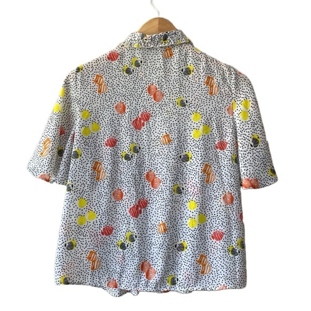 Zara Basic Coral Reef Button Up Blouse - Picture 3 of 9